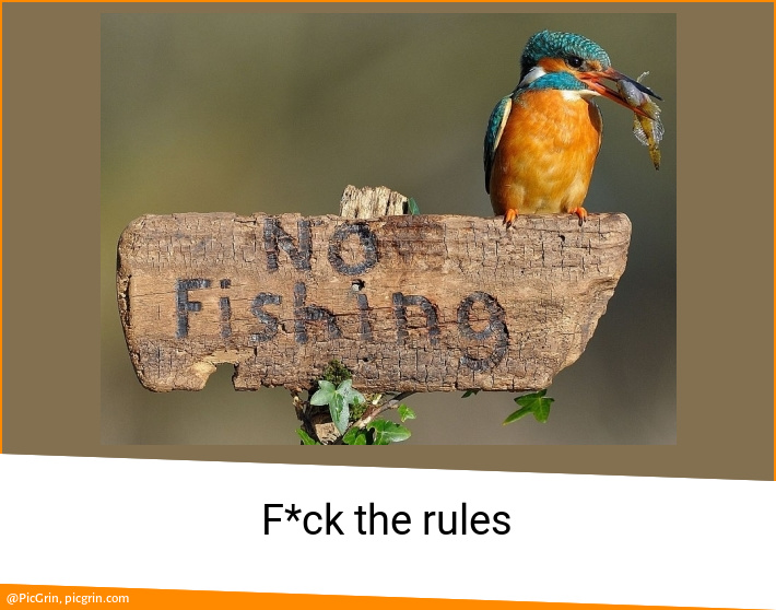 F*ck the rules