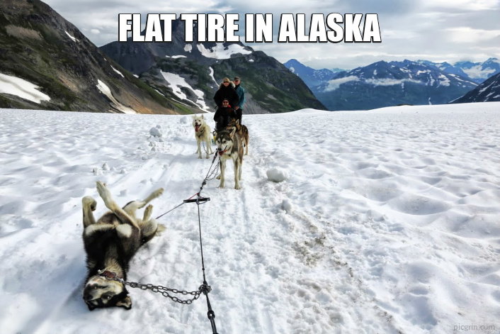 Flat tire in Alaska