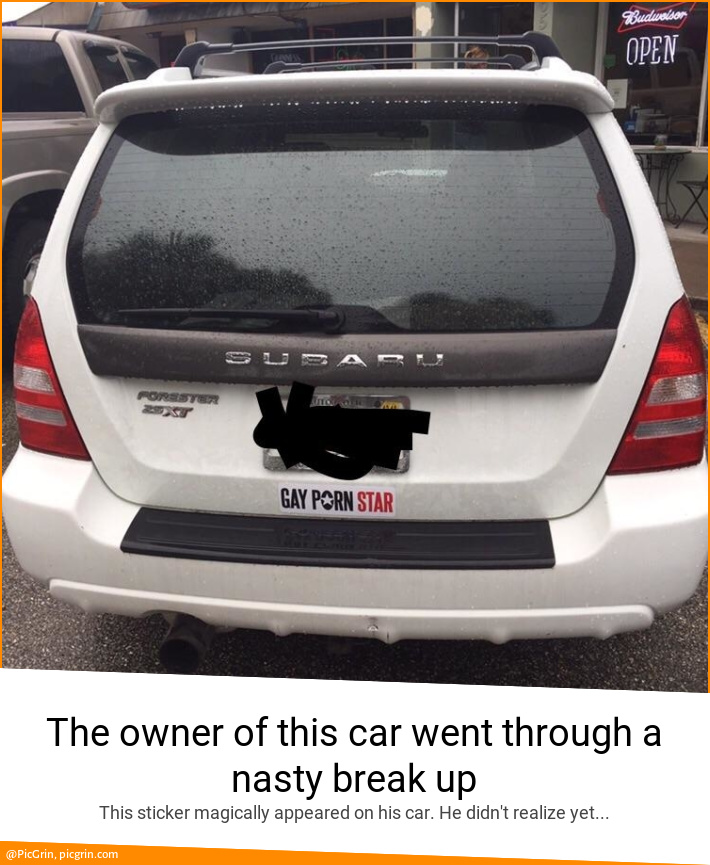 The owner of this car went through a nasty break up