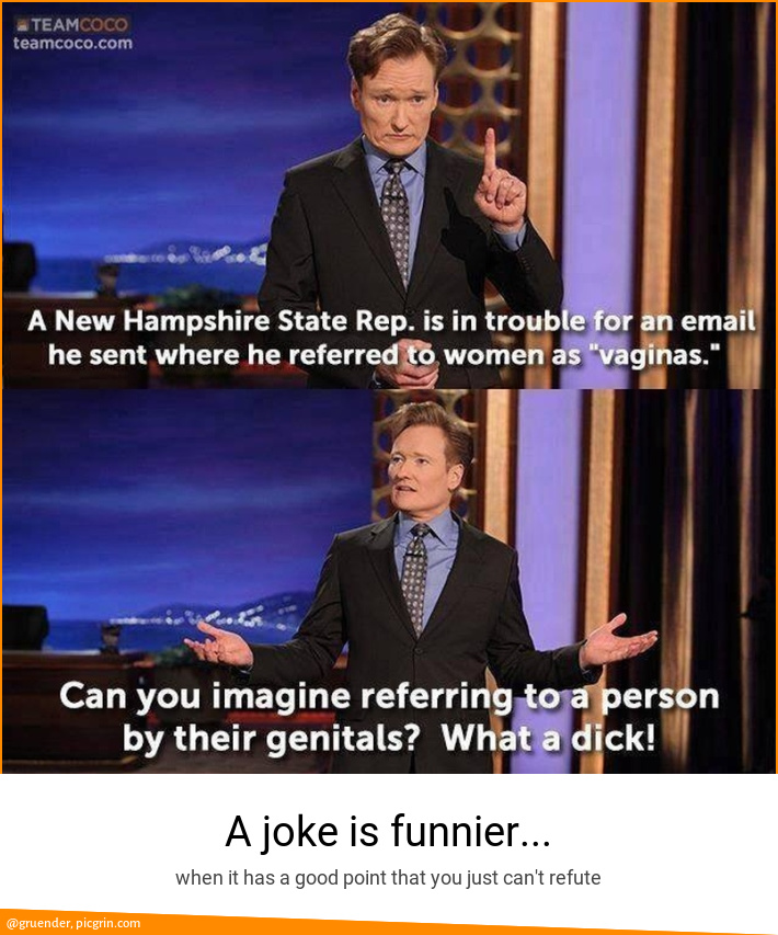 A joke is funnier...