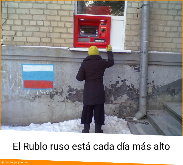 El Rublo ruso está cada día más alto