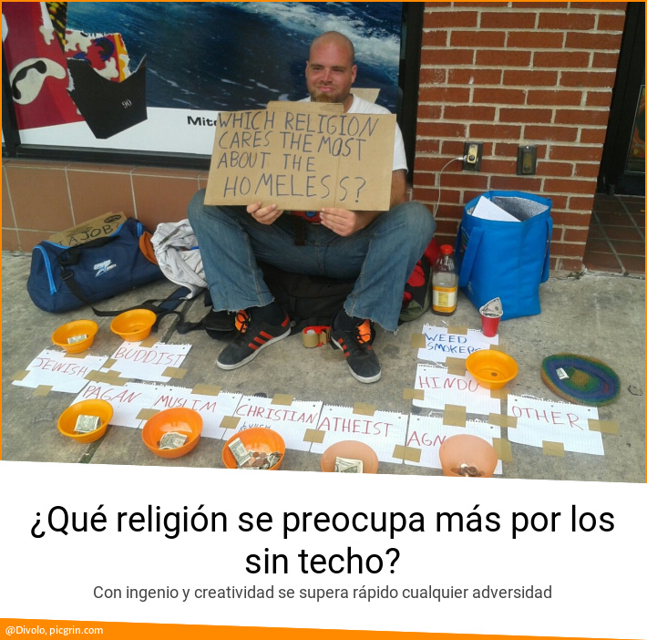 ¿Qué religión se preocupa más por los sin techo?