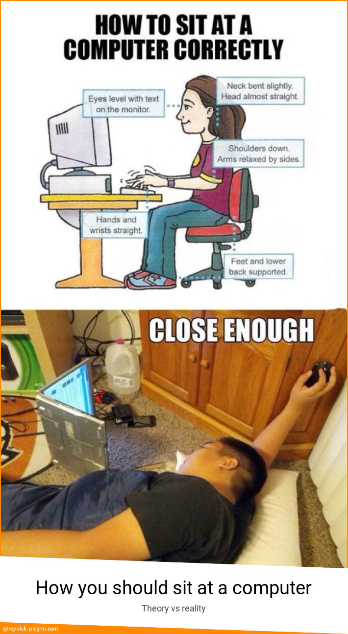 How you should sit at a computer