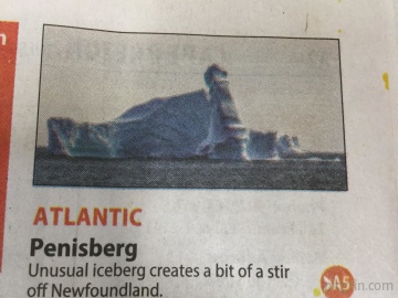 Extraño iceberg causa furor en Canadá