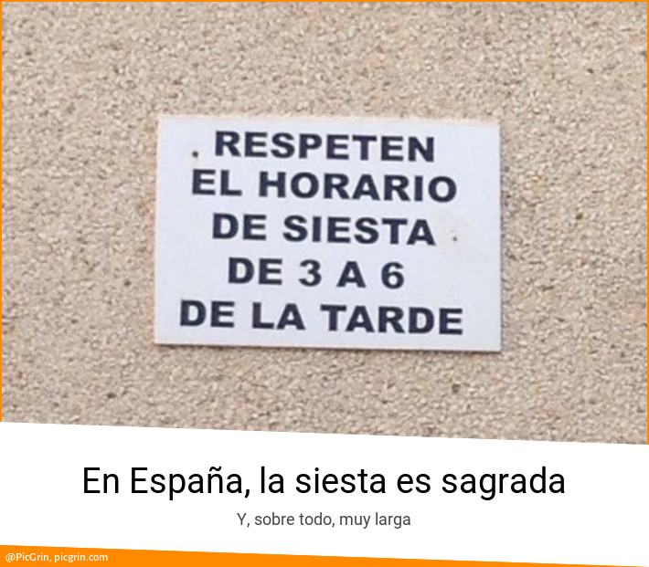 En España, la siesta es sagrada