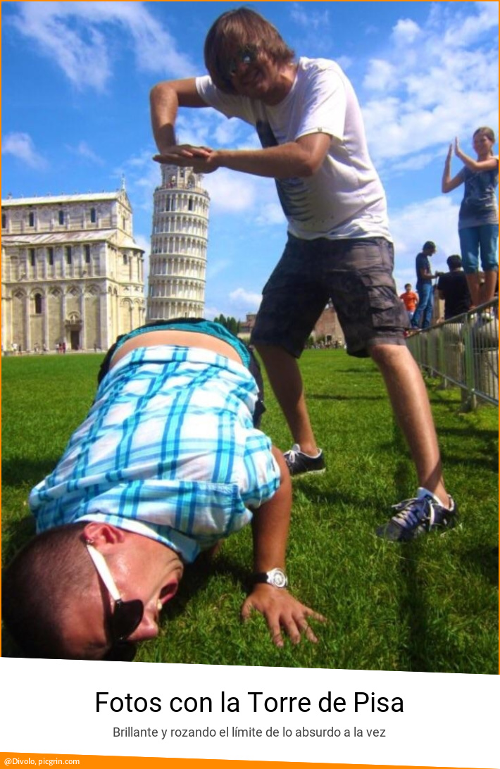 Fotos con la Torre de Pisa