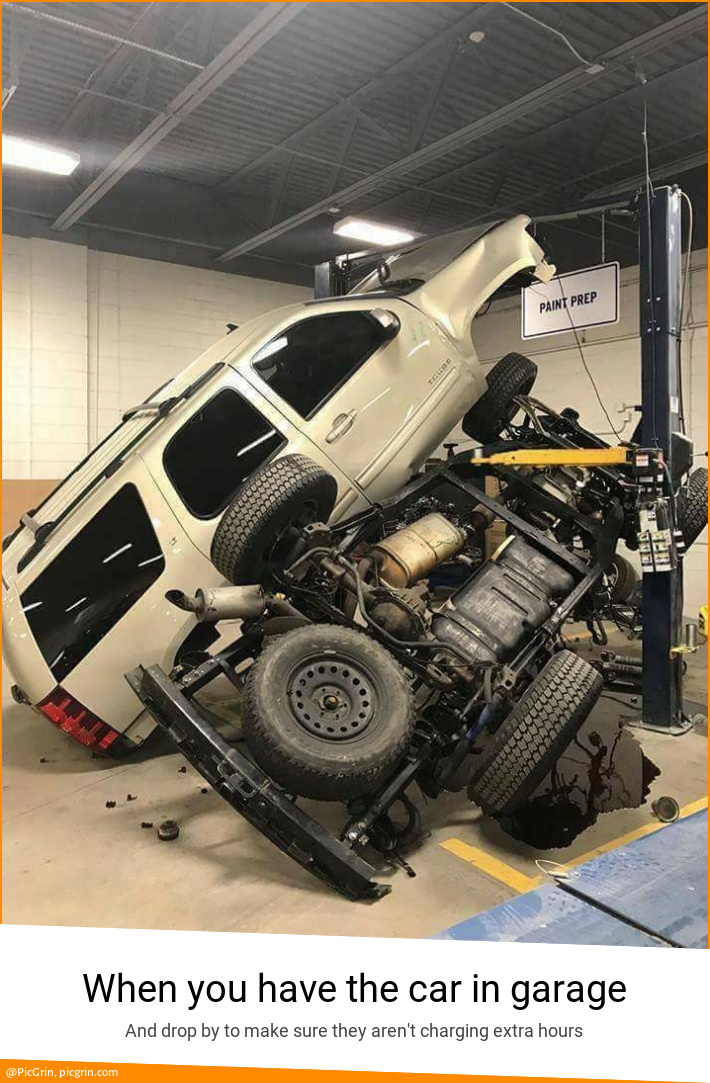 When you have the car in garage