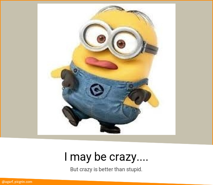 I may be crazy....