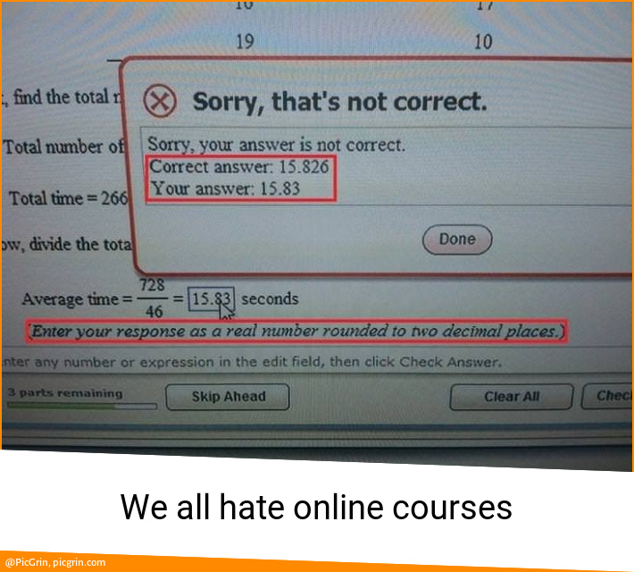 We all hate online courses