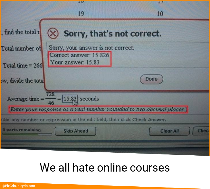 We all hate online courses