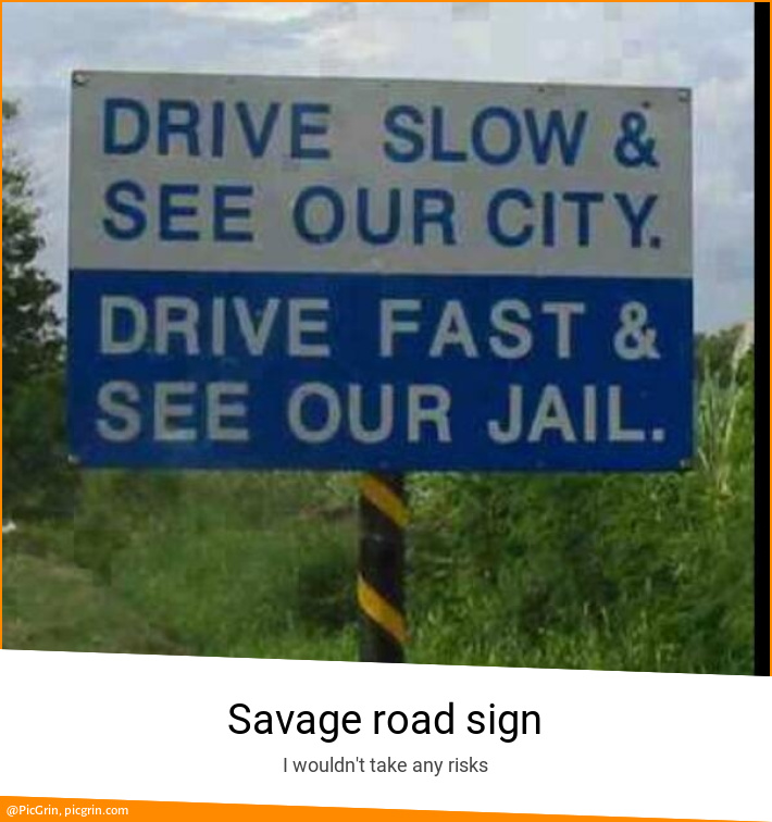 Savage road sign