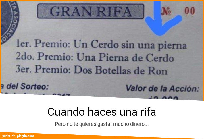 Cuando haces una rifa