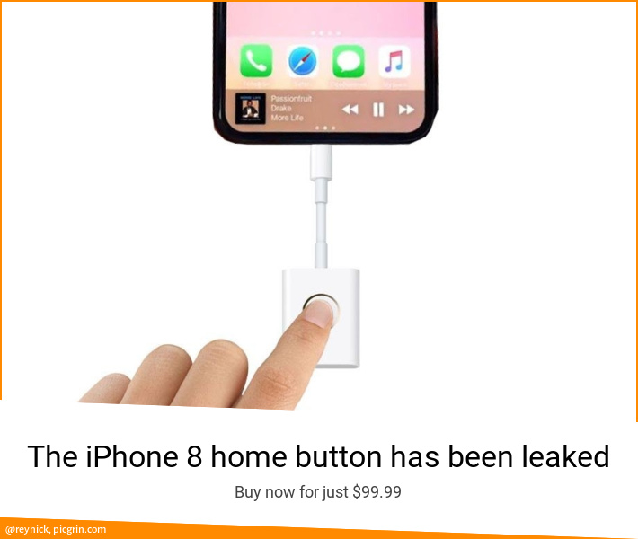 The iPhone 8 home button has been leaked
