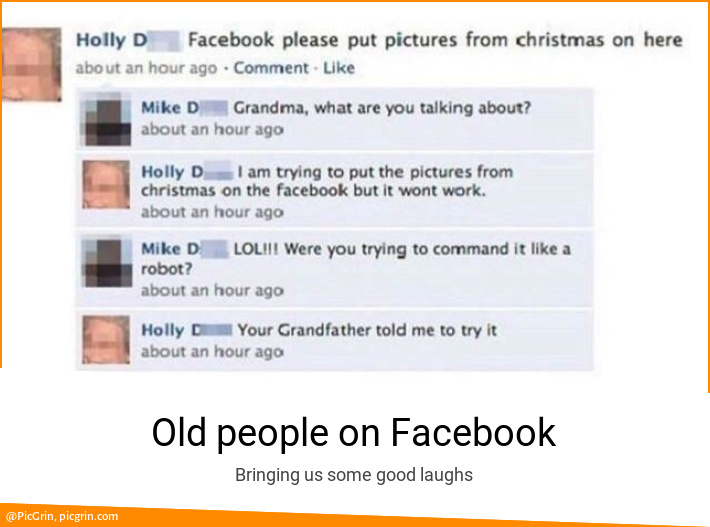 Old people on Facebook