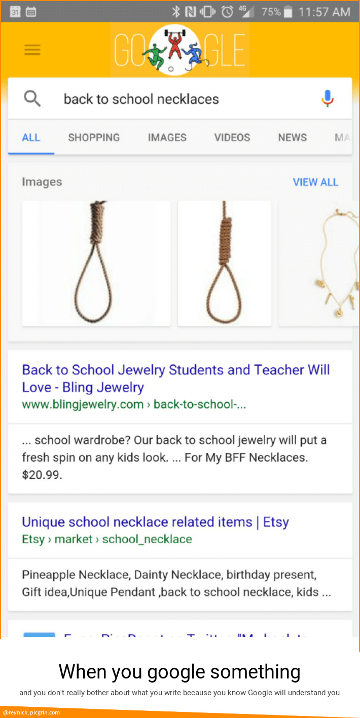 When you google something