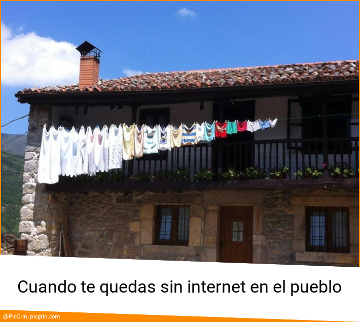 Cuando te quedas sin internet en el pueblo