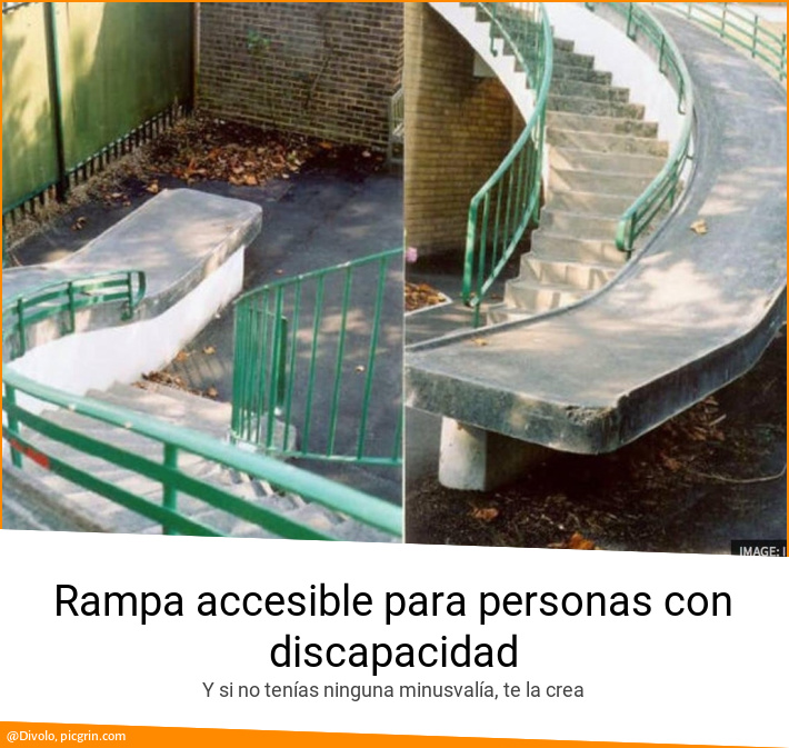 Rampa accesible para personas con discapacidad