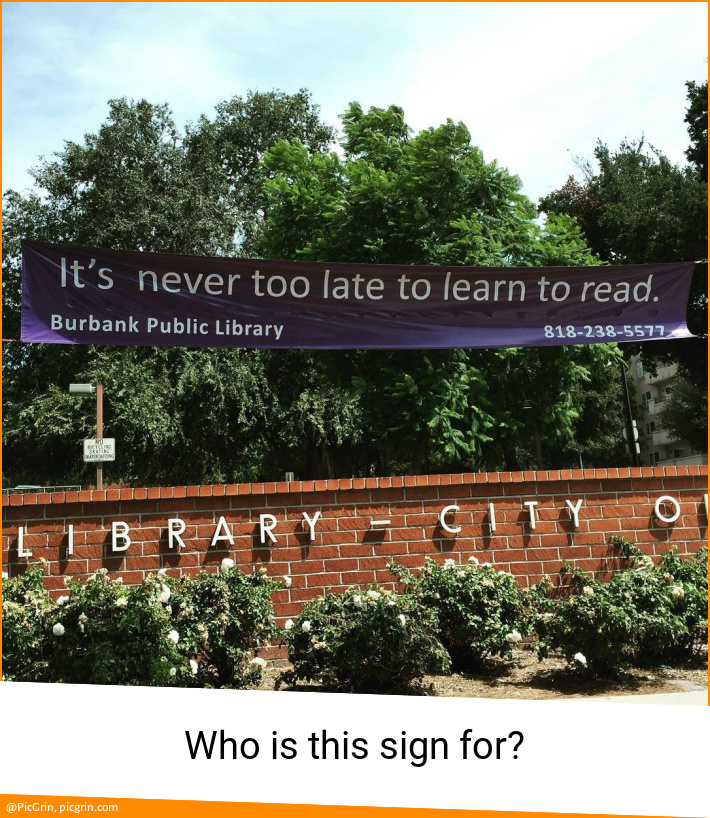 Who is this sign for?