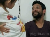 Reaction of father when baby girl act like a pregnant women