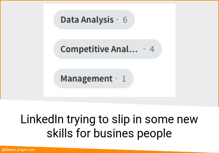 LinkedIn trying to slip in some new skills for busines people