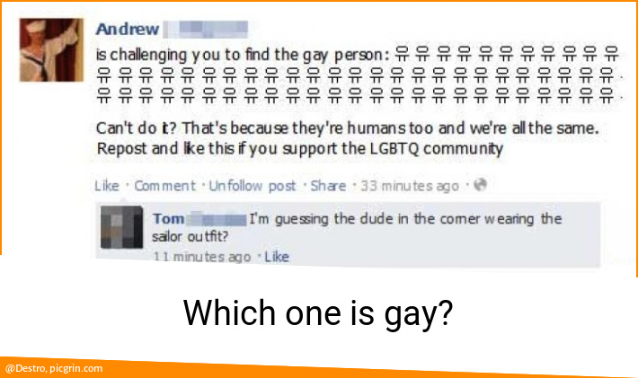 Which one is gay?