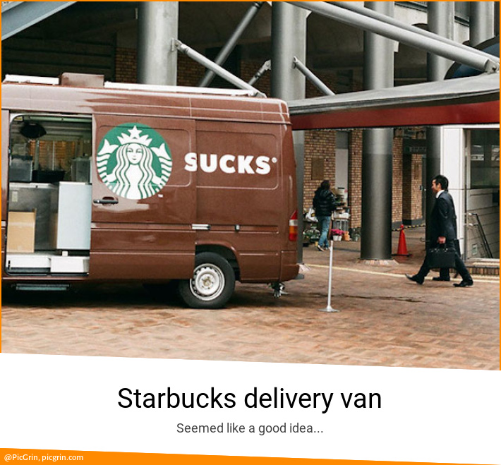 Starbucks delivery van