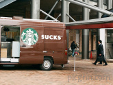 Starbucks delivery van