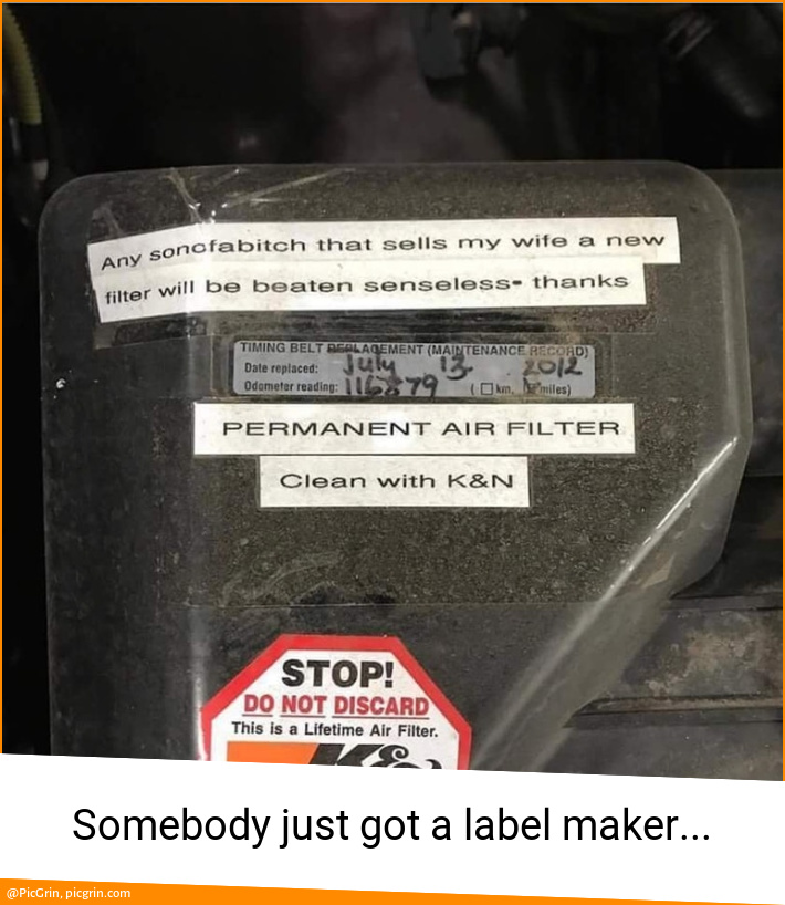 Somebody just got a label maker...