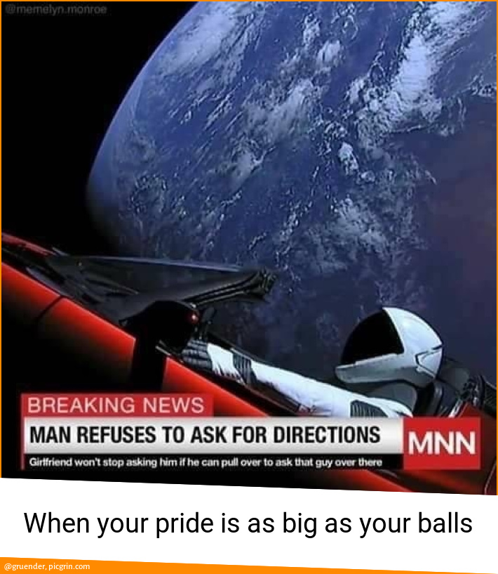 When your pride is as big as your balls