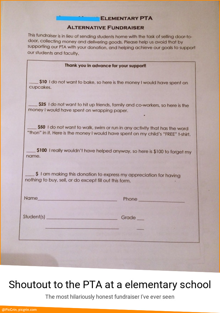 Shoutout to the PTA at a elementary school