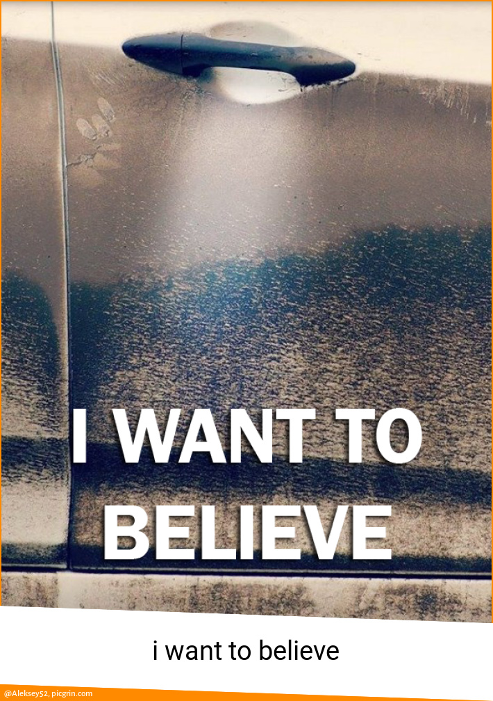 i want to believe